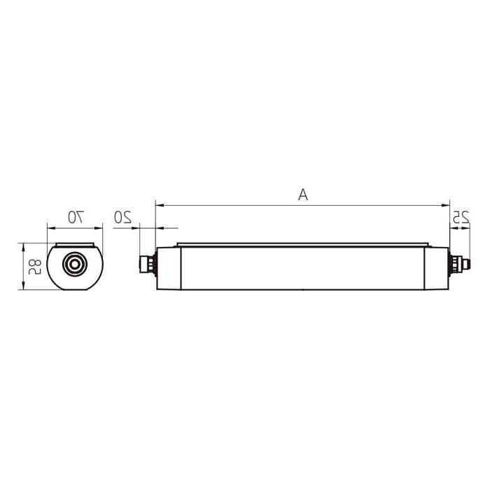 Power 26W, size A= 1070mm x 70mm, MQAL-42-LDN, A70361